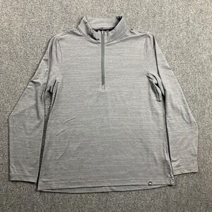 Travis Mathew 1/4 Zip Pullover Adults Large Gray Golf Mock Neck Polyester Mens